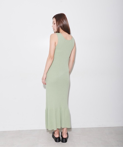 FREE'S MART(フリーズマート)の「◆ニットアップリブワンピース(ワンピース・レディース・ベージュ/ブルー/グリーン・FREE)」の8枚目の写真