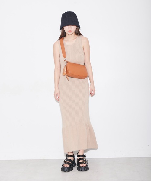 FREE'S MART(フリーズマート)の「◆ニットアップリブワンピース(ワンピース・レディース・ベージュ/ブルー/グリーン・FREE)」の13枚目の写真