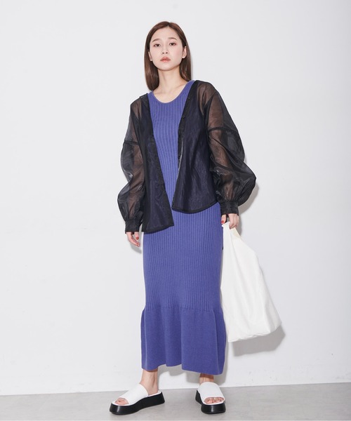 FREE'S MART(フリーズマート)の「◆ニットアップリブワンピース(ワンピース・レディース・ベージュ/ブルー/グリーン・FREE)」の17枚目の写真