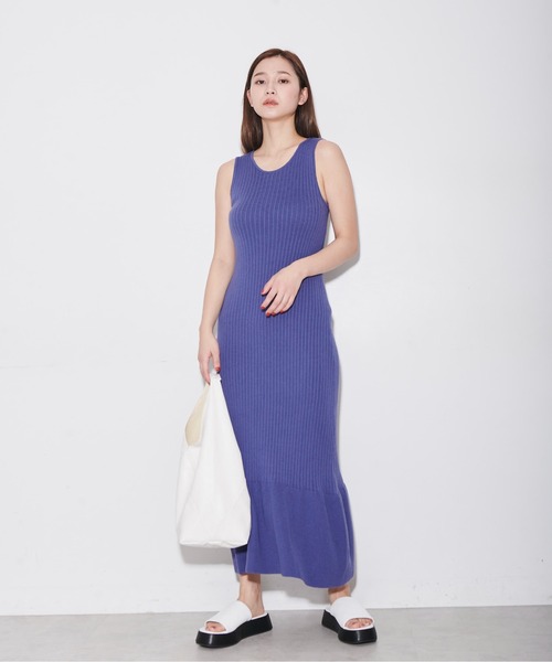 FREE'S MART(フリーズマート)の「◆ニットアップリブワンピース(ワンピース・レディース・ベージュ/ブルー/グリーン・FREE)」の19枚目の写真