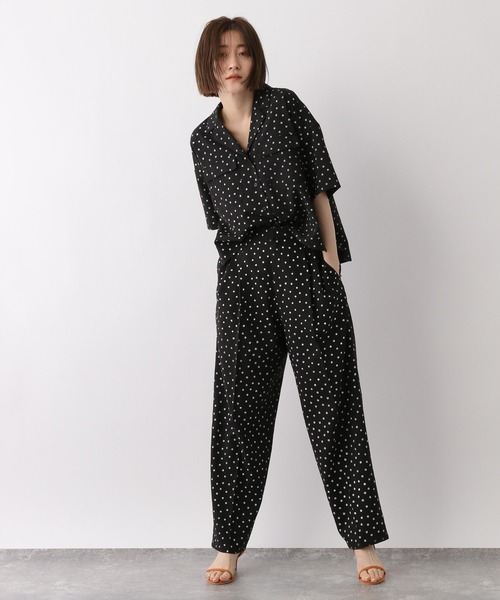 A part by(アパートバイ)の「セットアップ対応/リネンライクワイドパンツ 276405(その他パンツ・レディース・ブラック/ベージュ/グリーン/オレンジ・MEDIUM/LARGE)」の5枚目の写真