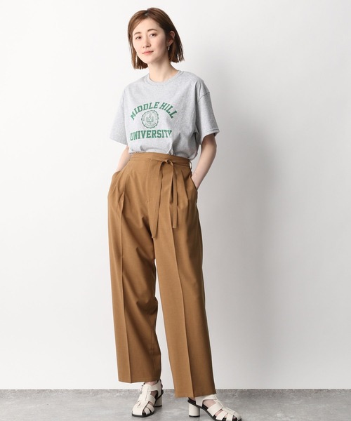 A part by(アパートバイ)の「セットアップ対応/リネンライクワイドパンツ 276405(その他パンツ・レディース・ブラック/ベージュ/グリーン/オレンジ・MEDIUM/LARGE)」の7枚目の写真