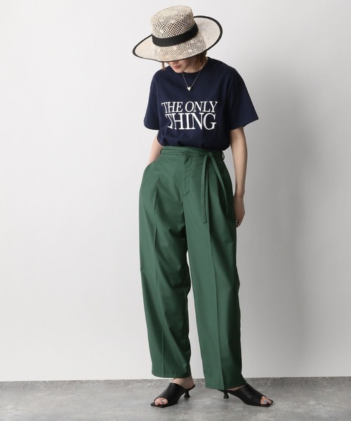 A part by(アパートバイ)の「セットアップ対応/リネンライクワイドパンツ 276405(その他パンツ・レディース・ブラック/ベージュ/グリーン/オレンジ・MEDIUM/LARGE)」の11枚目の写真
