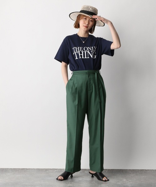 A part by(アパートバイ)の「セットアップ対応/リネンライクワイドパンツ 276405(その他パンツ・レディース・ブラック/ベージュ/グリーン/オレンジ・MEDIUM/LARGE)」の12枚目の写真