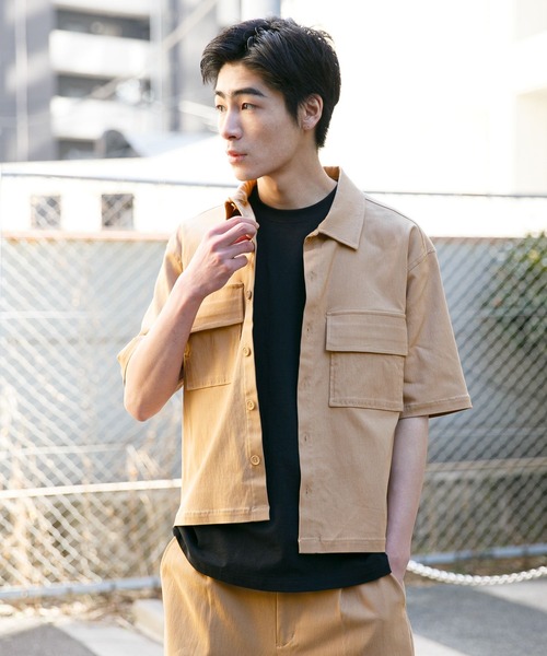 PBLIM(ページボーイリム)の「【PAGEBOYLIM】スーパーストレッチシャツ(シャツ/ブラウス・レディース・ブラック/ベージュ・MEDIUM/LARGE)」の5枚目の写真