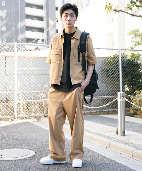 PBLIM(ページボーイリム)の「【PAGEBOYLIM】スーパーストレッチシャツ(シャツ/ブラウス・レディース・ブラック/ベージュ・MEDIUM/LARGE)」の7枚目の写真