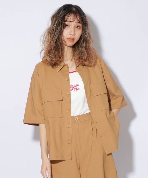 PBLIM(ページボーイリム)の「【PAGEBOYLIM】スーパーストレッチシャツ(シャツ/ブラウス・レディース・ブラック/ベージュ・MEDIUM/LARGE)」の10枚目の写真