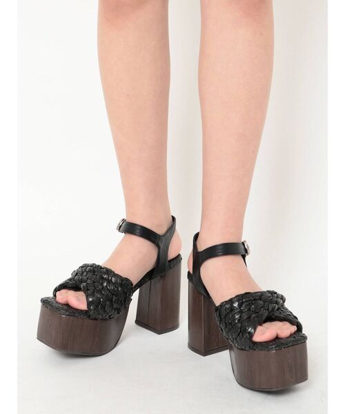 EVRIS（エヴリス）の「ラフィアヒールサンダル（サンダル・レディース・ブラック/ベージュ・SMALL/MEDIUM/LARGE）」の19枚目の写真