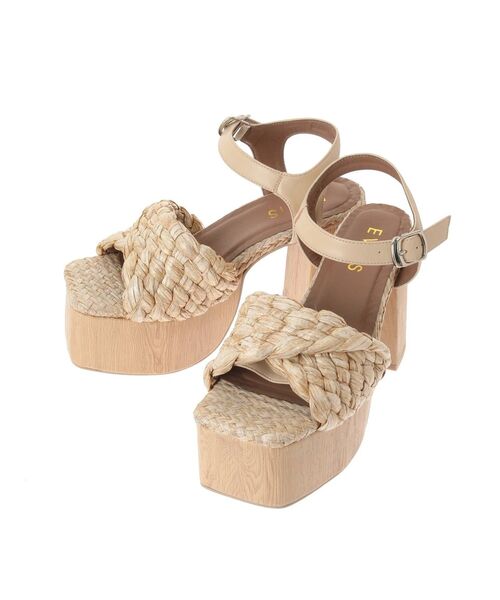 EVRIS（エヴリス）の「ラフィアヒールサンダル（サンダル・レディース・ブラック/ベージュ・SMALL/MEDIUM/LARGE）」の20枚目の写真