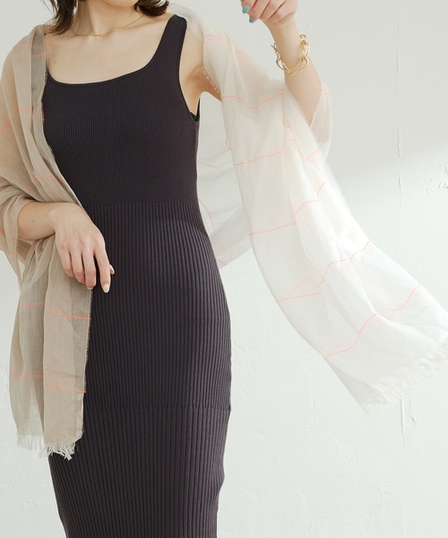 ファッション雑貨 ストール ショール Gallardagalante Nラインストール ストール ショール Papillonner パピヨネ の ファッション