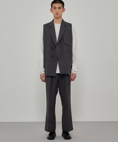 CITY TOKYO（シティトウキョウ）の「ワイドテーパードスラックス（スラックス・メンズ・ブラック/ダークグレー/ダークブルー・1/2）」の14枚目の写真