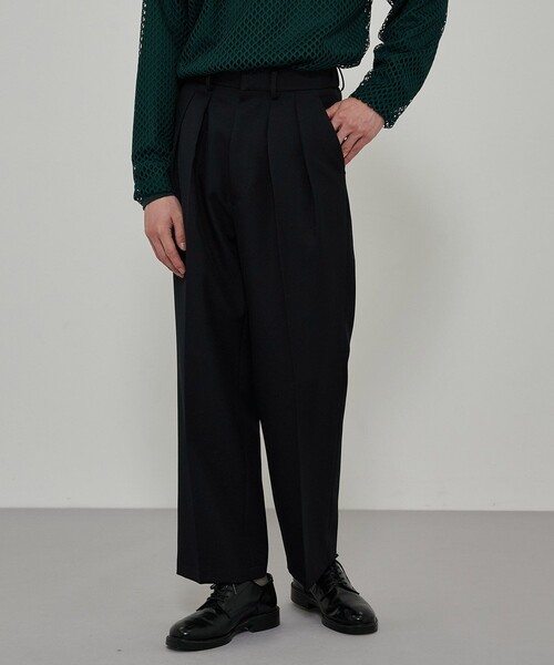 CITY TOKYO（シティトウキョウ）の「ワイドテーパードスラックス（スラックス・メンズ・ブラック/ダークグレー/ダークブルー・1/2）」の19枚目の写真