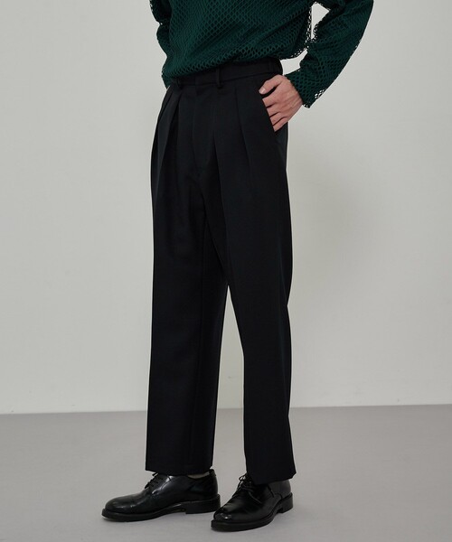 CITY TOKYO（シティトウキョウ）の「ワイドテーパードスラックス（スラックス・メンズ・ブラック/ダークグレー/ダークブルー・1/2）」の15枚目の写真