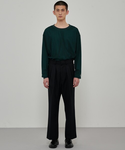 CITY TOKYO（シティトウキョウ）の「ワイドテーパードスラックス（スラックス・メンズ・ブラック/ダークグレー/ダークブルー・1/2）」の11枚目の写真