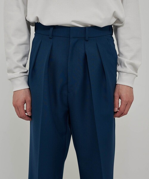 CITY TOKYO（シティトウキョウ）の「ワイドテーパードスラックス（スラックス・メンズ・ブラック/ダークグレー/ダークブルー・1/2）」の9枚目の写真