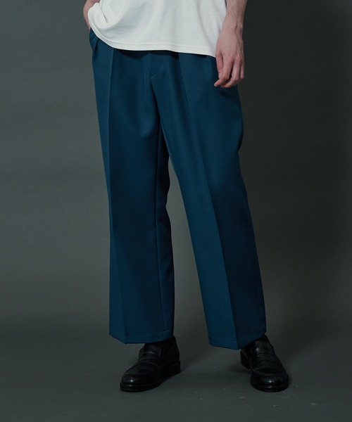 CITY TOKYO（シティトウキョウ）の「ワイドテーパードスラックス（スラックス・メンズ・ブラック/ダークグレー/ダークブルー・1/2）」の3枚目の写真