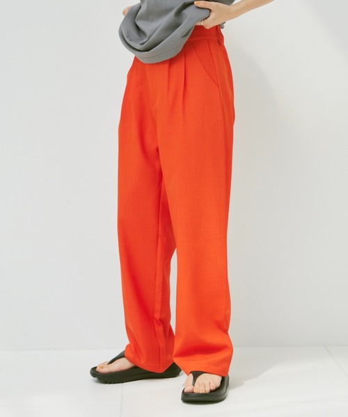 Happy John（ハッピージョン）の「vivid color slacks pants/ビビッドカラースラックスパンツ（スラックス・レディース・ピンク/オレンジ/ブルー/グリーン・SMALL/MEDIUM）」の9枚目の写真