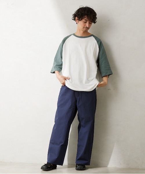 JOURNAL STANDARD relume（ジャーナルスタンダード　レリューム）の「オーバーサイズ ラングランスリーブTシャツ（Tシャツ/カットソー・メンズ・ホワイト/グレー/ベージュ・MEDIUM/LARGE）」の7枚目の写真