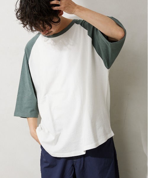 JOURNAL STANDARD relume（ジャーナルスタンダード　レリューム）の「オーバーサイズ ラングランスリーブTシャツ（Tシャツ/カットソー・メンズ・ホワイト/グレー/ベージュ・MEDIUM/LARGE）」の17枚目の写真