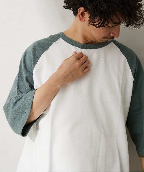 JOURNAL STANDARD relume（ジャーナルスタンダード　レリューム）の「オーバーサイズ ラングランスリーブTシャツ（Tシャツ/カットソー・メンズ・ホワイト/グレー/ベージュ・MEDIUM/LARGE）」の14枚目の写真