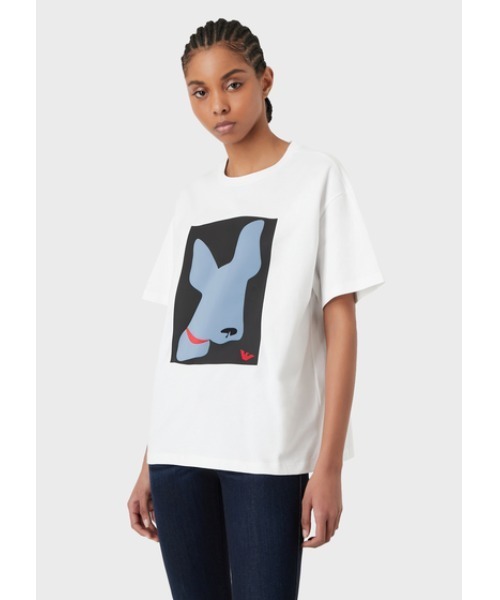 エンポリオ アルマーニ】オーバーサイズTシャツ We Love Dogs #21 ...