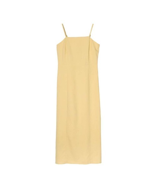 Re:EDIT（リエディ）の「[低身長/高身長サイズ有]MIXストレッチベアキャミワンピース（ワンピース・レディース・ブラック/グレー/イエロー/オレンジ/アイボリー・MEDIUM/LARGE/SHORT/TALL）」の4枚目の写真