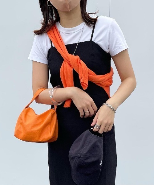 Re:EDIT（リエディ）の「[低身長/高身長サイズ有]MIXストレッチベアキャミワンピース（ワンピース・レディース・ブラック/グレー/イエロー/オレンジ/アイボリー・MEDIUM/LARGE/SHORT/TALL）」の13枚目の写真