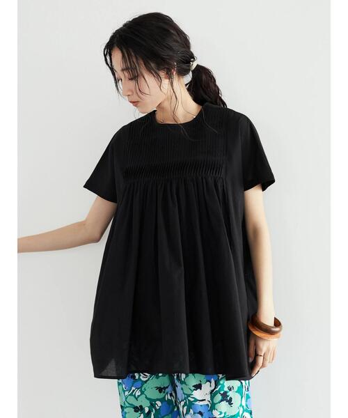 CRAFT STANDARD BOUTIQUE(クラフトスタンダードブティック)の「フロントピンタックブラウス *◆(シャツ/ブラウス・レディース・ブラック/オフホワイト/イエロー/グリーン・FREE)」の9枚目の写真