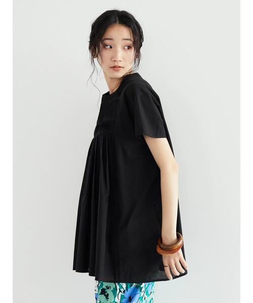 CRAFT STANDARD BOUTIQUE(クラフトスタンダードブティック)の「フロントピンタックブラウス *◆(シャツ/ブラウス・レディース・ブラック/オフホワイト/イエロー/グリーン・FREE)」の10枚目の写真