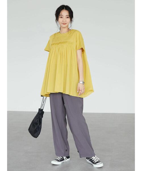 CRAFT STANDARD BOUTIQUE(クラフトスタンダードブティック)の「フロントピンタックブラウス *◆(シャツ/ブラウス・レディース・ブラック/オフホワイト/イエロー/グリーン・FREE)」の19枚目の写真