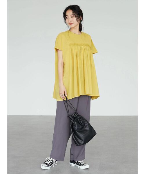 CRAFT STANDARD BOUTIQUE(クラフトスタンダードブティック)の「フロントピンタックブラウス *◆(シャツ/ブラウス・レディース・ブラック/オフホワイト/イエロー/グリーン・FREE)」の20枚目の写真