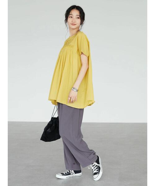 CRAFT STANDARD BOUTIQUE(クラフトスタンダードブティック)の「フロントピンタックブラウス *◆(シャツ/ブラウス・レディース・ブラック/オフホワイト/イエロー/グリーン・FREE)」の21枚目の写真