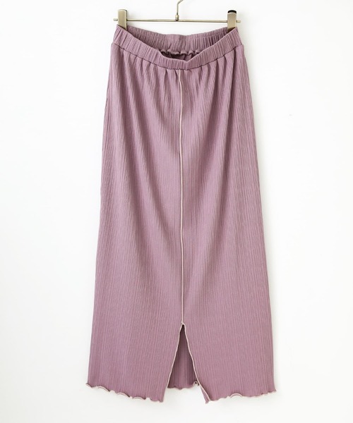 n'OrLABEL（ノアールレーベル）の「『センターラインスリットリブスカート』（スカート・レディース・ブラック/ラベンダー/ライトパープル・1/2）」の9枚目の写真