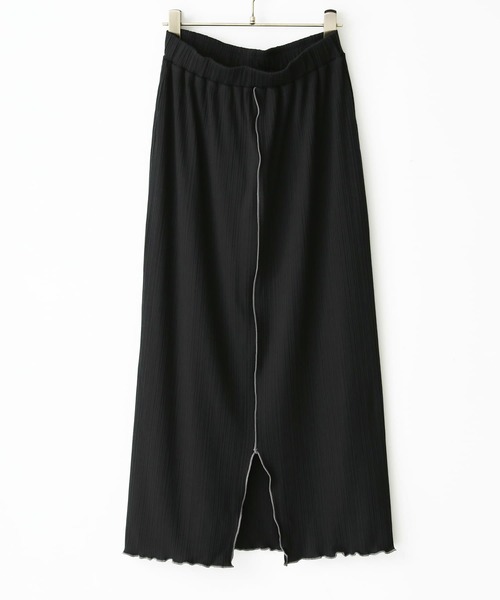 n'OrLABEL（ノアールレーベル）の「『センターラインスリットリブスカート』（スカート・レディース・ブラック/ラベンダー/ライトパープル・1/2）」の10枚目の写真