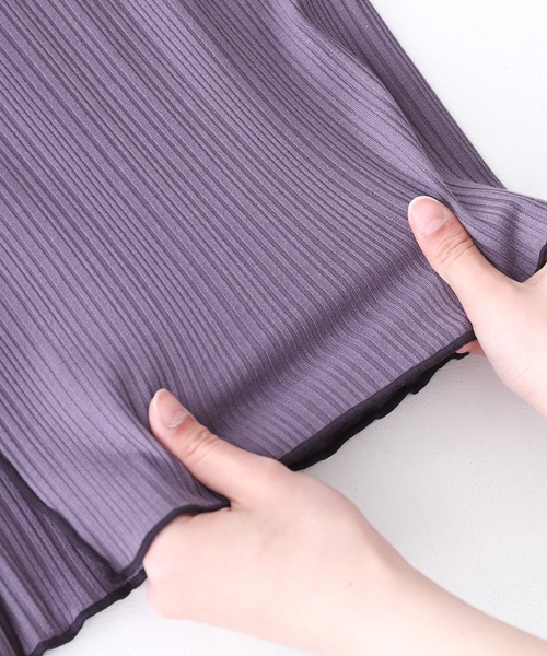 n'OrLABEL（ノアールレーベル）の「『センターラインスリットリブスカート』（スカート・レディース・ブラック/ラベンダー/ライトパープル・1/2）」の16枚目の写真