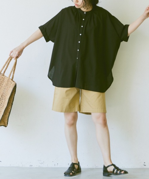 Libra Cue（リブラ キュー）の「チノショートパンツ（チノパンツ・レディース・ブラック/ベージュ・FREE）」の6枚目の写真