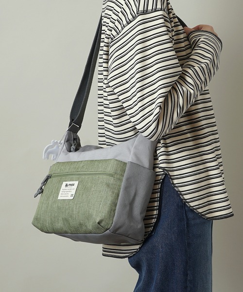 moz(モズ)の「moz スクエアショルダーバッグ ZZEI-28(ショルダーバッグ・レディース・グレー系2/ネイビー/ブラック/トリコロール/グレー系1/グレー系その他2/ミント/モスグリーン・ONE SIZE)」の10枚目の写真