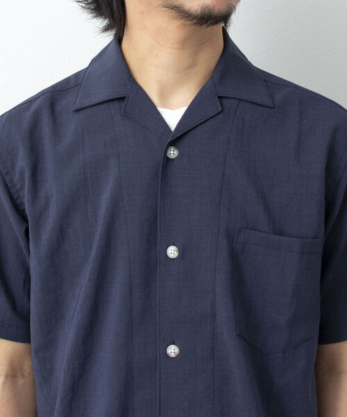 NOLLEY'S goodman(ノーリーズグッドマン)の「EVALET オープンカラーシャツ(吸水速乾、軽量ストレッチ素材)セットアップ可(シャツ/ブラウス・メンズ・ブルー/ネイビー・MEDIUM/LARGE/SMALL/X-LARGE)」の15枚目の写真