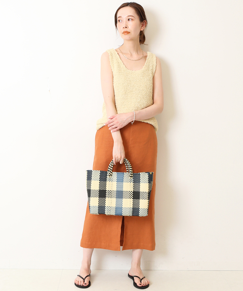 リネンコインポケットタイトスカート