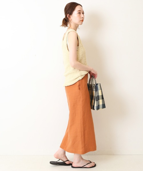 SLOBE IÉNA ライトベージュ タイトスカート SLOBE IENA スローブイエナ モールスキンロングタイトスカート