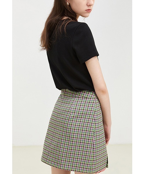 Fano Studios(ファノ ストゥディオズ)の「【Fano Studios】Plaid double slit skirt FX22B013(スカート・レディース・グリーン系その他・S/M/L)」の9枚目の写真