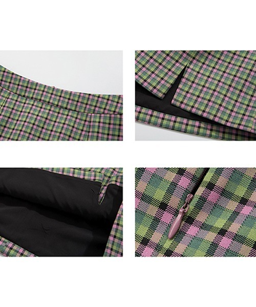 Fano Studios(ファノ ストゥディオズ)の「【Fano Studios】Plaid double slit skirt FX22B013(スカート・レディース・グリーン系その他・S/M/L)」の12枚目の写真