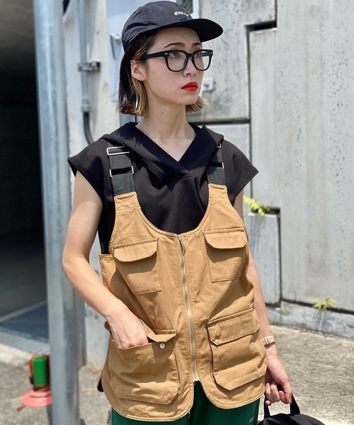 ８(eight)（エイト）の「ダックユーティリティーベスト（ベスト・メンズ・ブラック/カーキ/キャメル・MEDIUM/LARGE）」の3枚目の写真