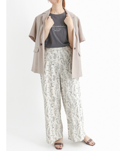 Te chichi(テチチ)の「リネンライクハーフスリーブジャケット(ノーカラージャケット・レディース・ネイビー/ベージュ/モカ・フリ-)」の7枚目の写真