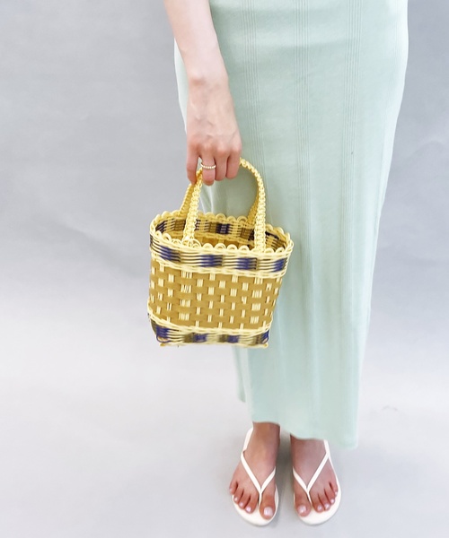 EDIT. FOR LULU（エディットフォールル）の「【SCONI/スコーニ】mini バスケットバッグ（かごバッグ・レディース・パープル/ピンク/アイボリー・FREE）」の2枚目の写真