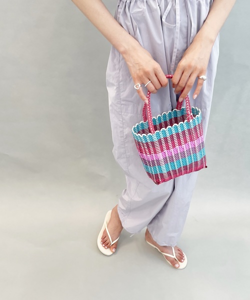 EDIT. FOR LULU（エディットフォールル）の「【SCONI/スコーニ】mini バスケットバッグ（かごバッグ・レディース・パープル/ピンク/アイボリー・FREE）」の21枚目の写真