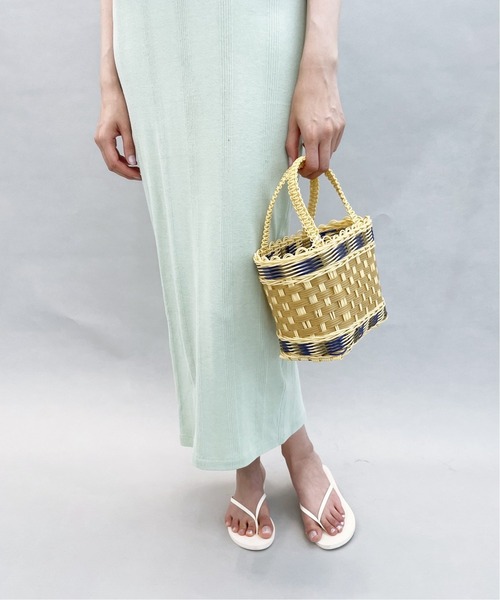 EDIT. FOR LULU（エディットフォールル）の「【SCONI/スコーニ】mini バスケットバッグ（かごバッグ・レディース・パープル/ピンク/アイボリー・FREE）」の6枚目の写真