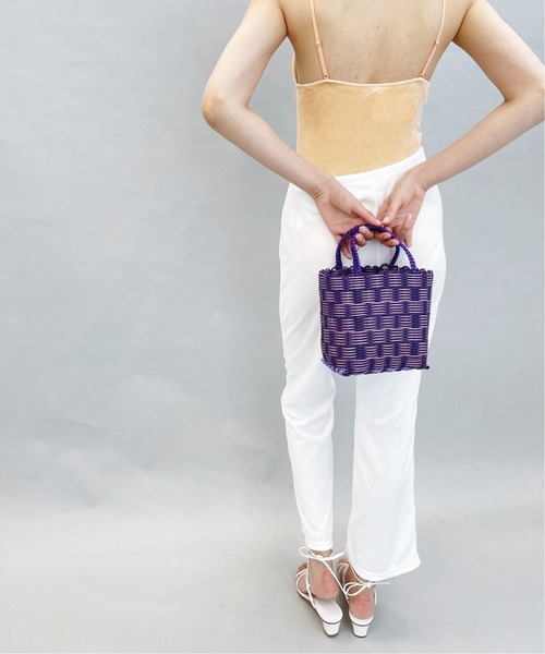 EDIT. FOR LULU（エディットフォールル）の「【SCONI/スコーニ】mini バスケットバッグ（かごバッグ・レディース・パープル/ピンク/アイボリー・FREE）」の15枚目の写真