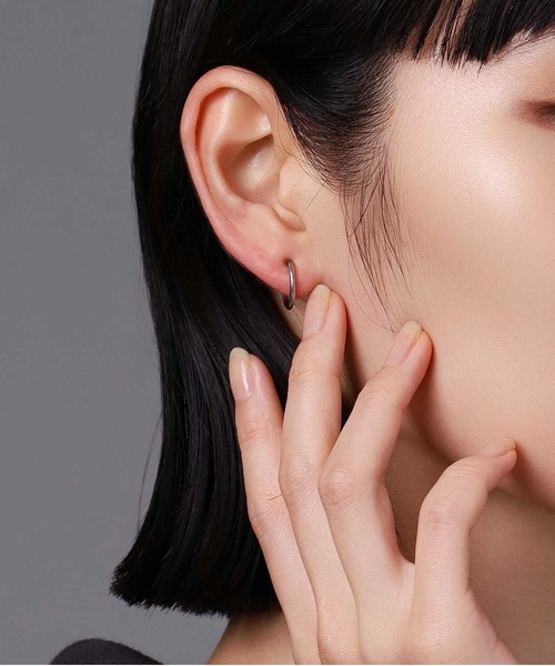 LION HEART（ライオンハート）の「【限定展開】“LH-1”プレーンイヤリング/サージカルステンレス（金属アレルギー対応）【LION HEART / ライオンハート】（イヤリング・メンズ・シルバー・M/L）」の16枚目の写真