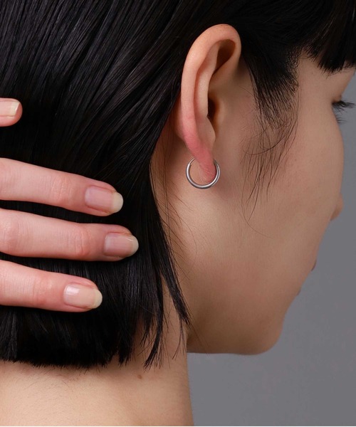 LION HEART（ライオンハート）の「【限定展開】“LH-1”プレーンイヤリング/サージカルステンレス（金属アレルギー対応）【LION HEART / ライオンハート】（イヤリング・メンズ・シルバー・M/L）」の18枚目の写真